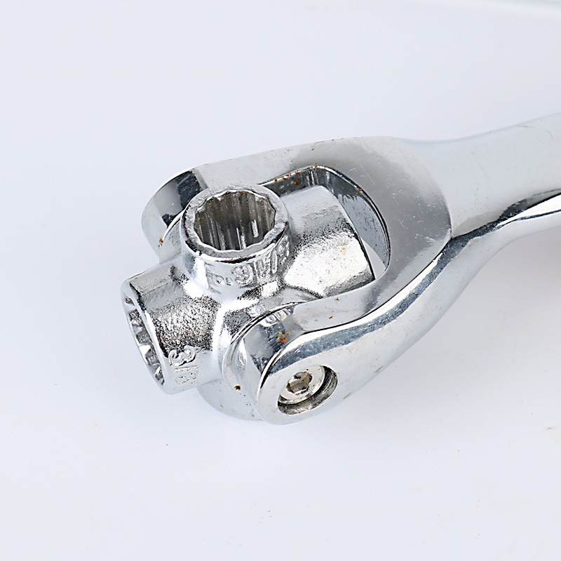Fabricante en stock mango de plástico llave de ocho en uno llave ajustable de zócalo multifuncional 48 en uno llave de 360 grados de ocho en uno