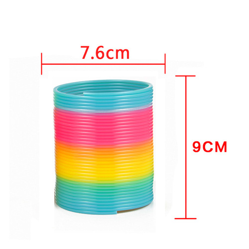 Children's Intelligence Development Rainbow Circle Toy Stacking Fun Light-Up Elastic Ring Large for Boys and Girls Multicolor Spring Ring