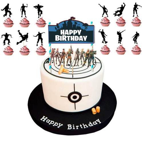 Amazon Boy Game Themed Party Decoration Fortnite Cake Topper Game Cake Decoration Topper