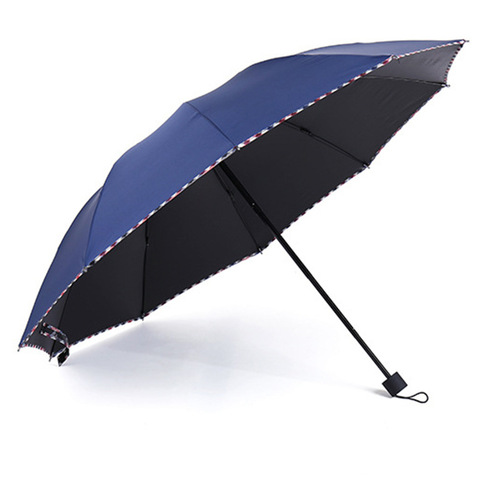Umbrella large ten-bone folding double business sunny or rainy sun umbrella sun protection umbrella advertising printing large quantity wholesale