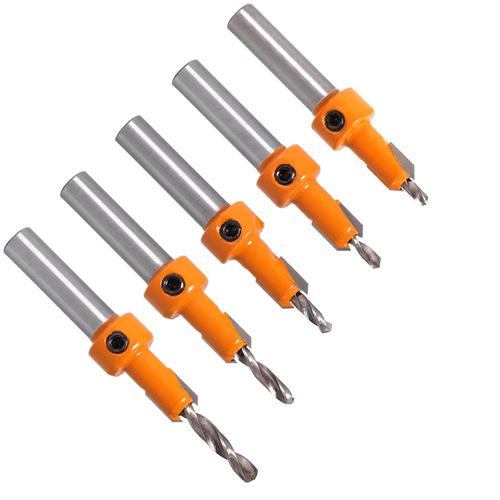 Woodworking countersink drill, taper hole drill, alloy head screw step drill, wood self-tapping screw installation step drill