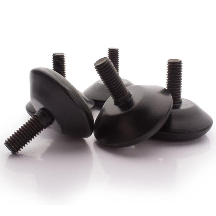 M8X20X40 hierro negro inferior pies ajustables muebles estables Todo Negro pie de plástico pad pie taza estante ajustable pies Todo Negro