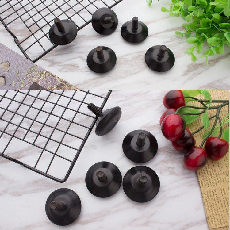 M8X20X40 hierro negro inferior pies ajustables muebles estables Todo Negro pie de plástico pad pie taza estante ajustable pies Todo Negro