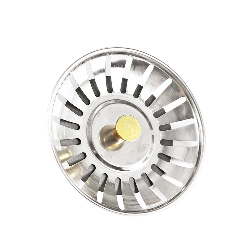kitchen sink strainer filter, stainless steel, Ø about 8 cm, sink basket