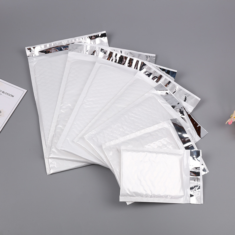 Ultra Light White Pearl Film Long Bubble Envelope Bag Clothing Books Digital Packaging Express Bag