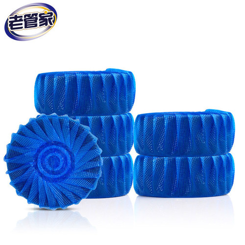 Factory direct sales toilet treasure 5 pieces blue bubble toilet cleaner fragrance deodorizing toilet descaling toilet cleaner