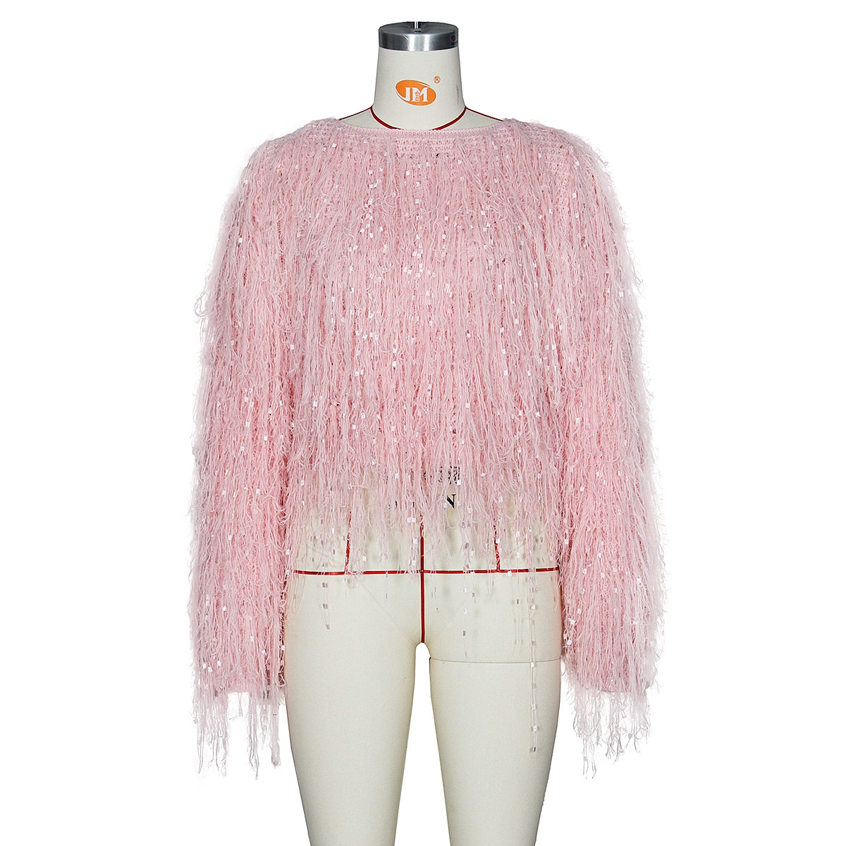 Демисезонный свитер, женская вязаная куртка Z052, акрил и хлопок с искусственным муксоном, осень