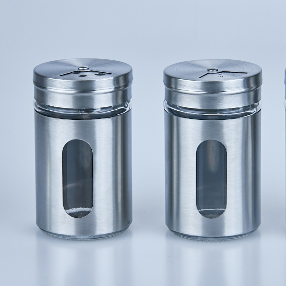 Precio de fábrica suministros de cocina condimento tarro condimento botella caja de almacenamiento combinación condimento botella traje vidrio condimento botella sal tarro