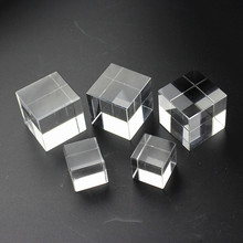 厂家供应 水晶方体方块 K9水晶玻璃白胚料3D内雕工艺品摆件定 制