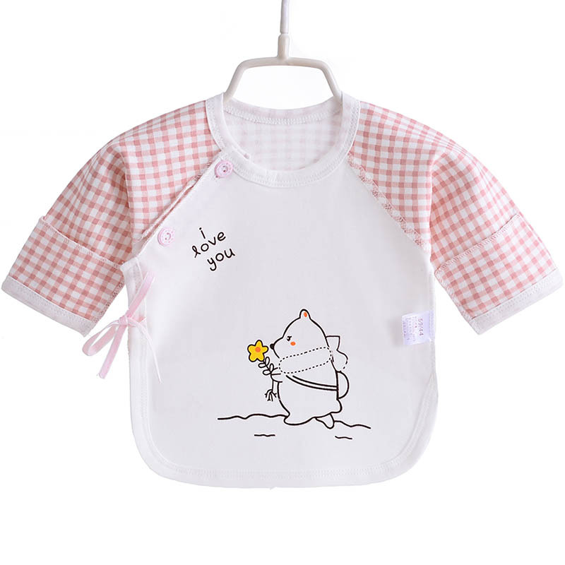 2022 otoño bebé recién nacido camisa de excavación Heshang ropa de recién nacido Ropa 0-3 meses serie con ropa interior térmica media espalda