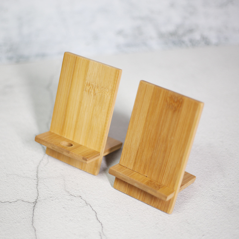 Suministro transfronterizo de escritorio creativo soporte de carga de teléfono móvil de madera para soporte de teléfono móvil de bambú Iphone
