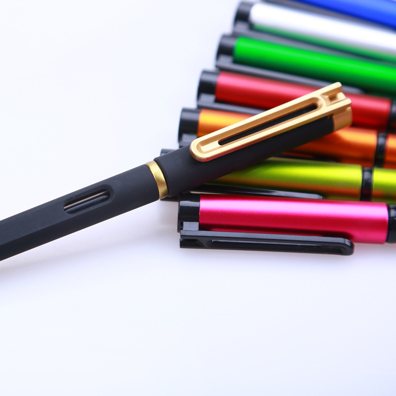 Apertura de bienes raíces publicidad pluma personalizada negro bala 0,5 gel pluma agua pluma firma pluma logotipo personalizado