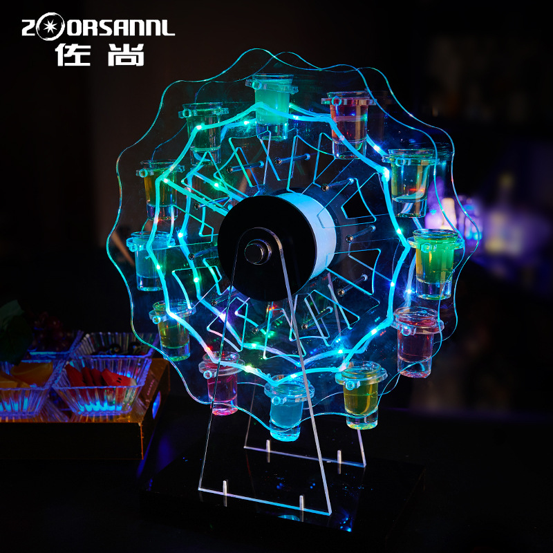 Zuoshang bar cóctel taza titular colorido noria bala taza titular luminoso en forma de corazón estante del vino titular de la taza de playa envío gratis