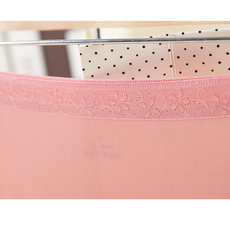 Tangge natural de seda Mora ropa interior las mujeres transpirable cómodo encaje cadera inconsútil boxeador ropa interior