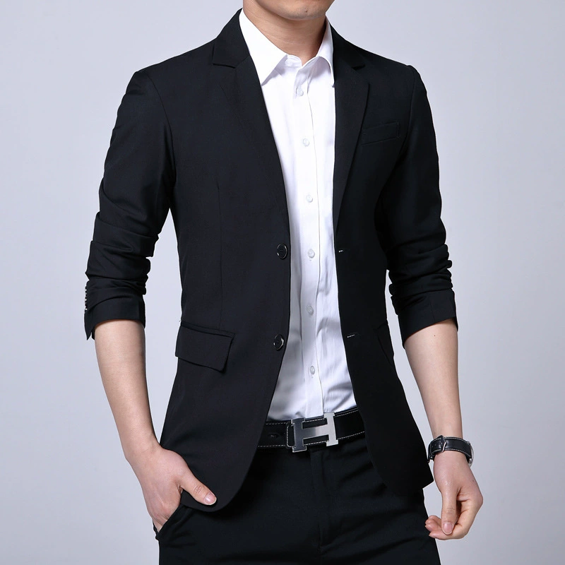 Мужской осенний классический костюм-пиджак, прямые продажи с завода, slim fit, корейский стиль