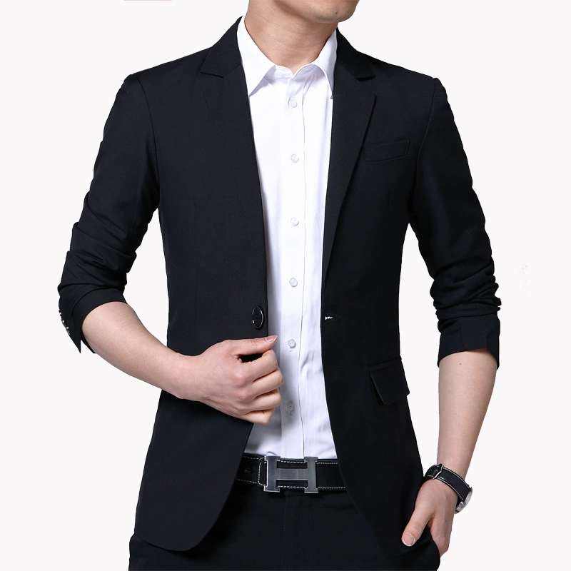 Мужской осенний классический костюм-пиджак, прямые продажи с завода, slim fit, корейский стиль