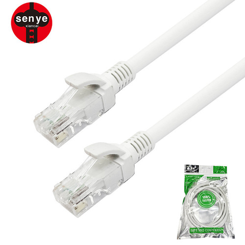 1M cat6 high-speed network jumper, full meter, gray unshielded Category 6 finished network cable with crystal head