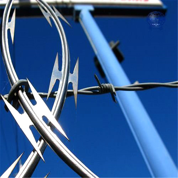 BTO-65刀片刺绳 铁路用刺丝滚笼   730mm加密支架 工厂自营