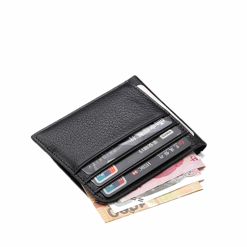 New ultra-thin rfid card case leather men credit card holder card holder anti-theft card case wholesale