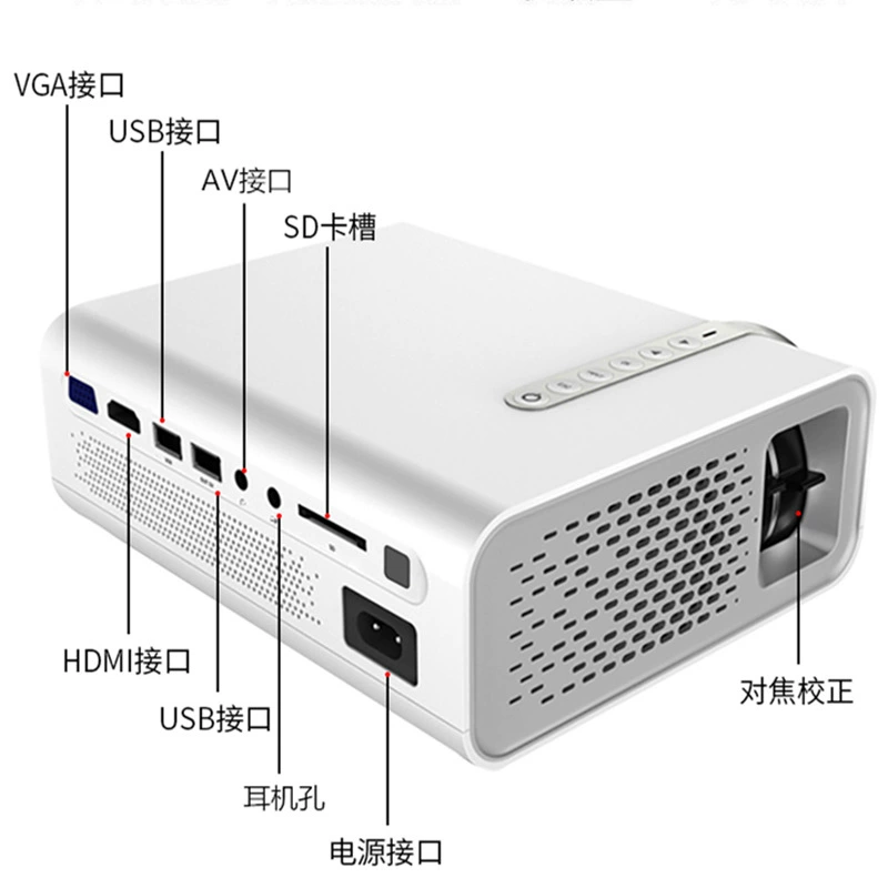 Оптовый производитель YG530 мобильный телефон проекционный домашний HD 1080P портативный домашний проекционный LED микро-проектор
