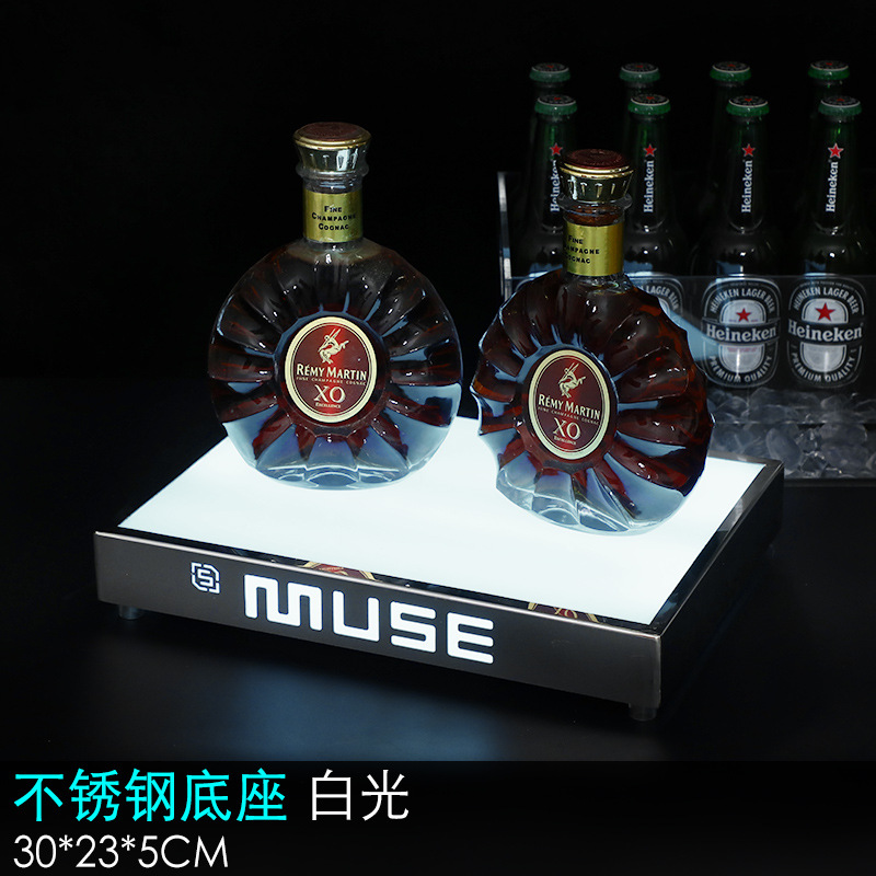 Zuochang LED luminoso champán cubo de hielo bar KTV noche cubo de hielo creativo de doble uso portátil de acero inoxidable Cubo de cerveza