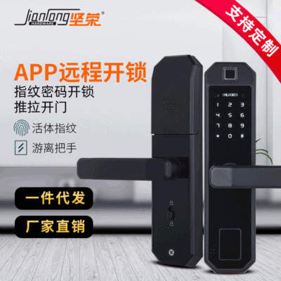 定制定做家用指紋密碼鎖 智能指紋鎖 遠程APP開鎖室內木門指紋鎖