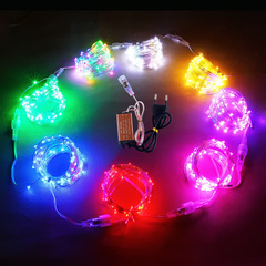 LED light string copper wire connectable colorful lights, engineering lighting festival lights, New Year decoration colorful lights, factory best-selling