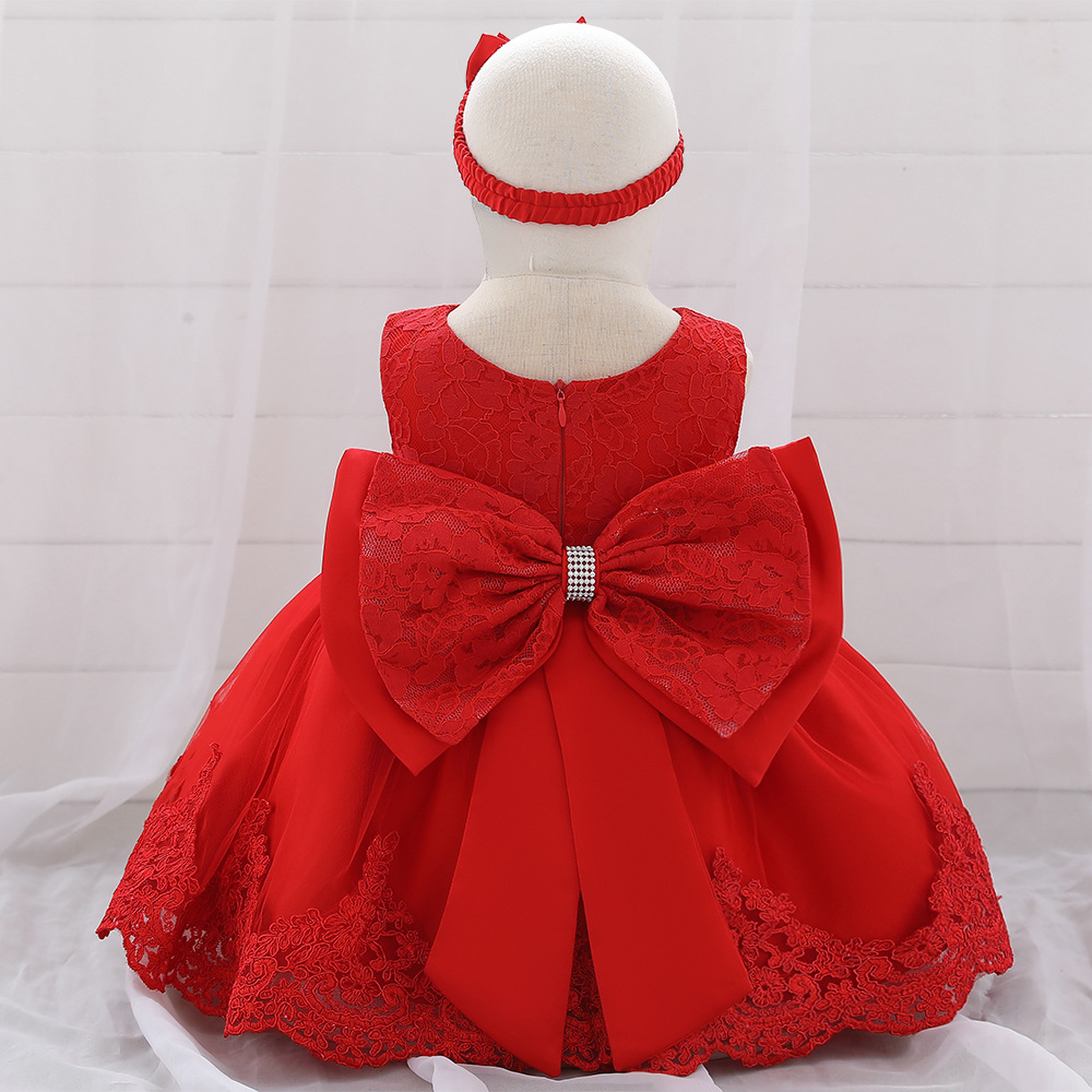 Vestido de Encaje para Bebés y Niñas Pequeñas de 1 a 3 Años, Vestido de Princesa para Bebé de un Año, Vestido de Princesa Pequeña