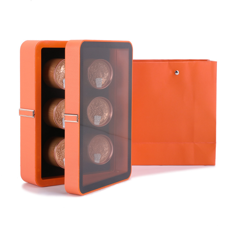 小号小泡茶礼盒6罐茶叶包装盒大红袍茶罐武夷岩茶小罐茶包装礼盒