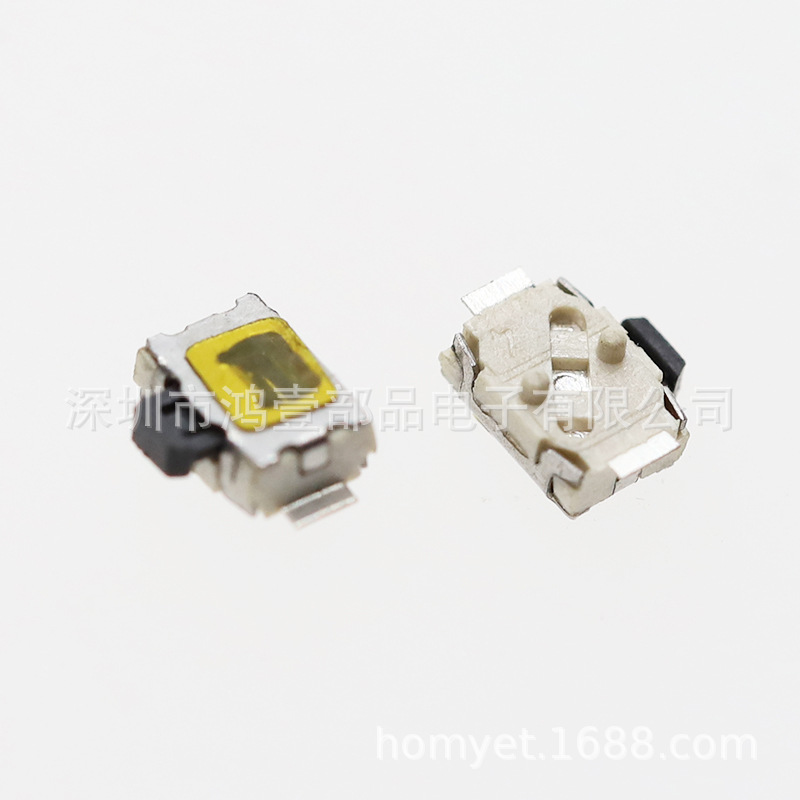 厂家供应3*4小龟侧按键开关 2脚贴片带定位柱小型微动轻触开关