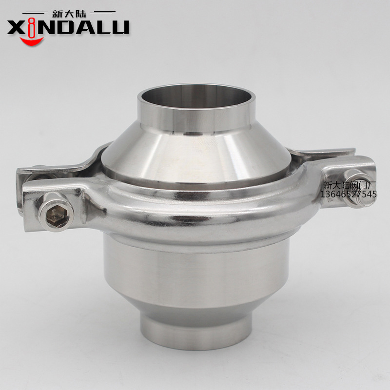 厂家供应不锈钢焊接止回阀 卫生级中间带卡箍软密封焊接止回阀