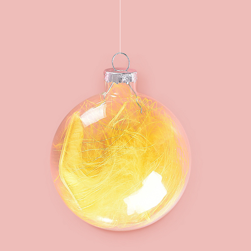 Bola transparente decorativa Bola de plumas bola hueca de vidrio diseño de techo bola colgante bola creativa DIY bola decorativa