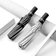 新款跨境专供全自动三折雨伞商务男折叠伞太阳伞晴雨两用雨伞批发