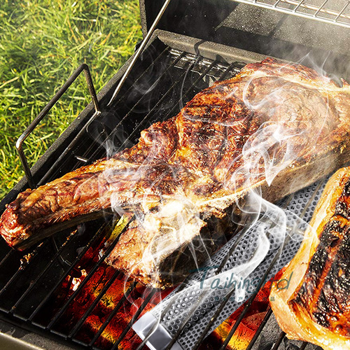 Barbecue tools 304 stainless steel smoker tube diamond fruit wood box smoker box bbq smoker tube