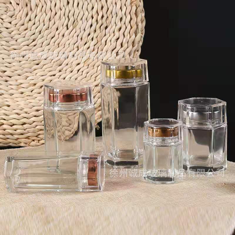 新款亚克力盖燕窝瓶六棱蜂蜜瓶可蒸煮鱼胶银耳分装瓶密封果酱瓶