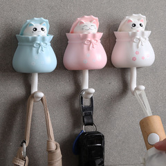 Cross-border creative hook, cute hook, punch-free entrance key adhesive hook, strong entrance door back wall coat hook