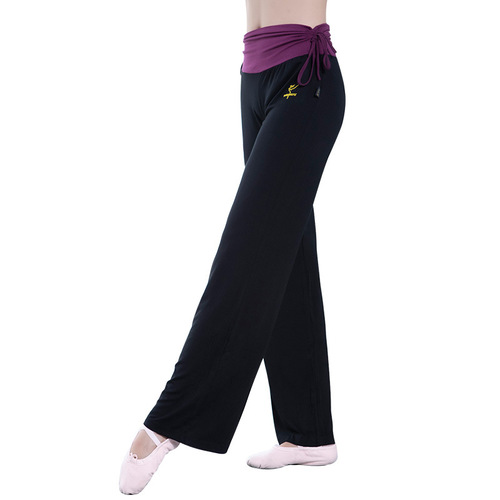 Red dance shoes dance pants mercerized cotton yoga pants practicing dancing women adult square dance sports casual pants 2331