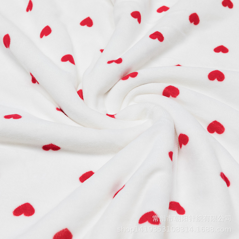 棉印花天鹅绒 克重240 宽170cm 服装家纺面料 活性印花面料