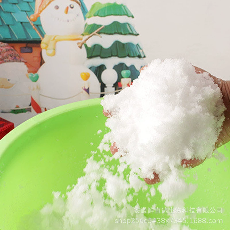 DIY искусственный снежный порошок смешанный с водой, снежинки, вода превращается в снег, трансграничная поставка Amazon, рождественская творческая торговая площадка, витрина