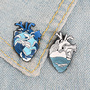 Trend design marine heart, brooch, accessory