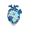Trend design marine heart, brooch, accessory