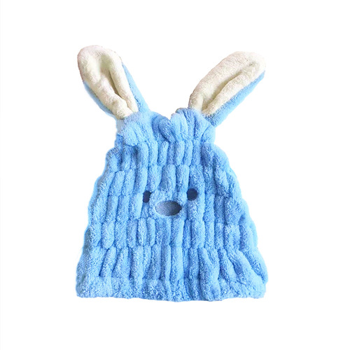 Long-Eared Rabbit Children's Cartoon Dry Hair Hat Wholesale Shower Cap Absorbent Hair Wiping Towel Head Scarf