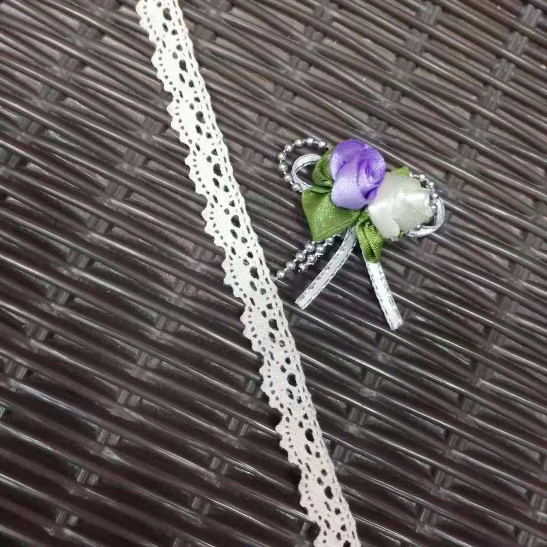 1.1cm棉线蕾丝花边杏黄色现货批发厂家 服装绣花辅料饰品lolita