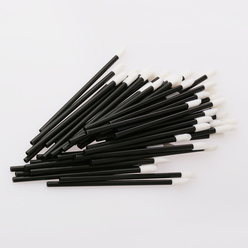 Disposable lip brush stick lip brush head black stick portable mini applicator beauty tool 50/PCS GUJHUI