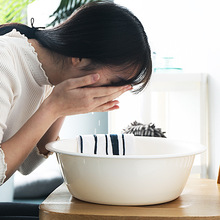 加厚塑料PP多规格欧式简约家用盆 学生宿舍居家圆形纯色洗脸盆