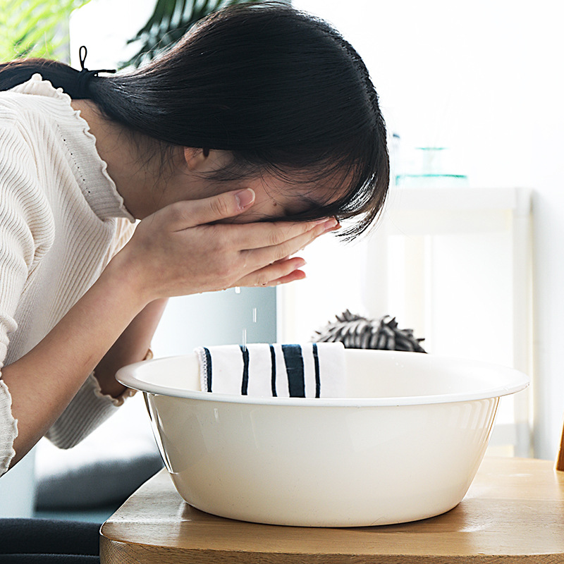加厚塑料PP多规格欧式简约家用盆 学生宿舍居家圆形纯色洗脸盆