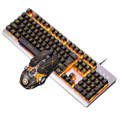 Silver Eagle Gaming Keyboard Mouse Headset Three-piece Set Mechanical Feel Keyboard and Mouse Set Amazon Private Model Wholesale