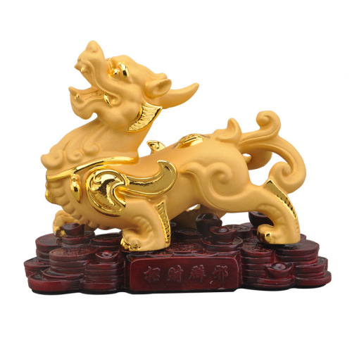 Factory direct sales of sand gold handicrafts, Nafu ornaments to attract wealth, Chinese home decorations, car ornaments, gold-plated Pixiu
