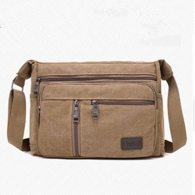 Resistente al desgaste anti-arañazos hombres hombro de la lona bolsa de mensajero bolsa de viaje de la computadora bolsa de ocio de gran capacidad de colección de dinero herramienta de los hombres