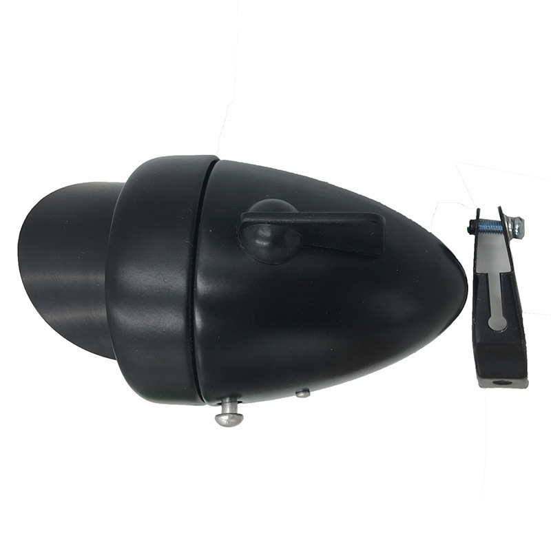 Bicicleta faro sombrero ala retro playa bicicleta de alto lumen largo alcance Metal Negro 1LED equipo montar